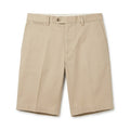 Beige Tailored Cotton-Blend Shorts