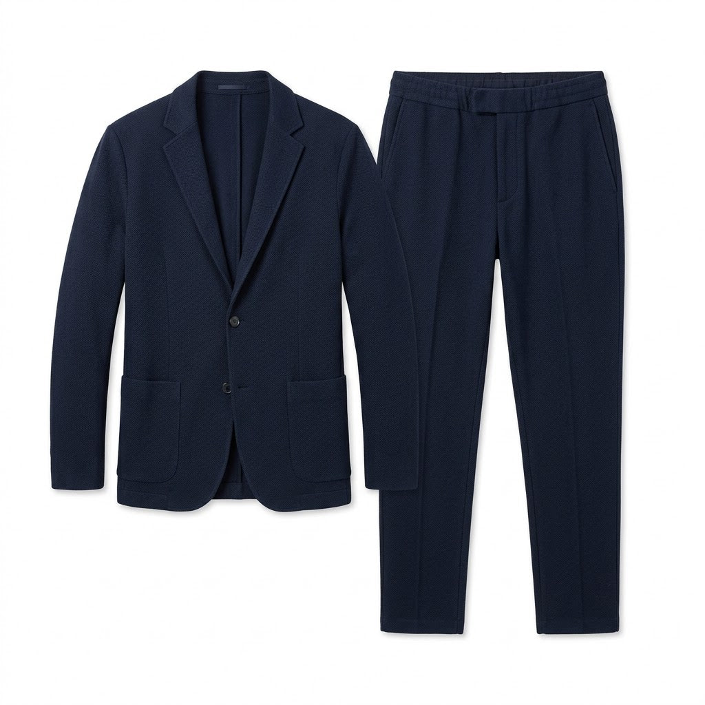 Navy Knit Smart Casual Set