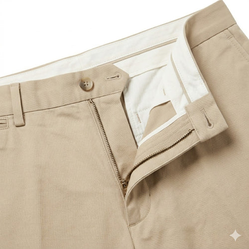 Beige Tailored Cotton-Blend Shorts