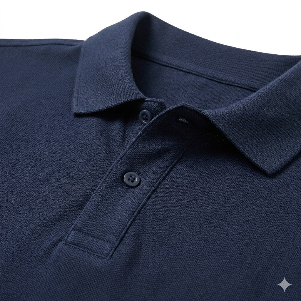 Classic Navy Piqué Polo Shirt