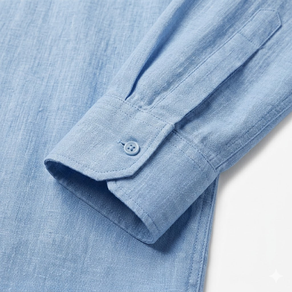Premium Light Blue Linen Shirt
